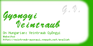 gyongyi veintraub business card